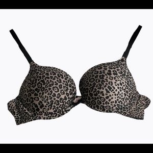 Victoria Secret Push Up 36b Bra Leopard Print Bra